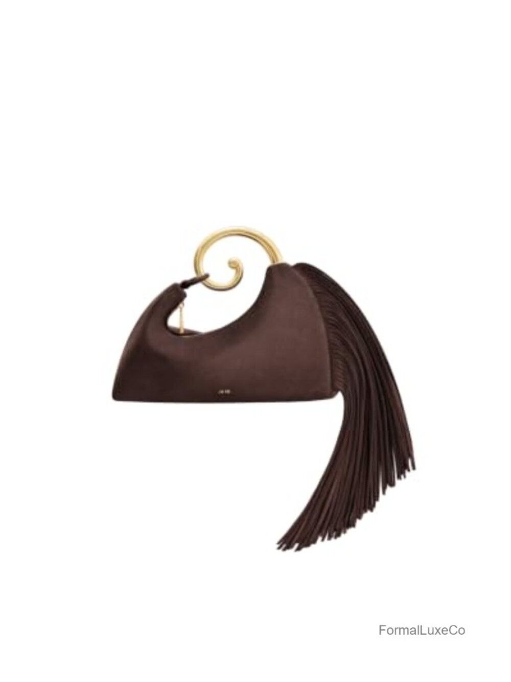 JW PEI Nell Faux Suede Saddle Bag Gold Hardware Crossbody Purse